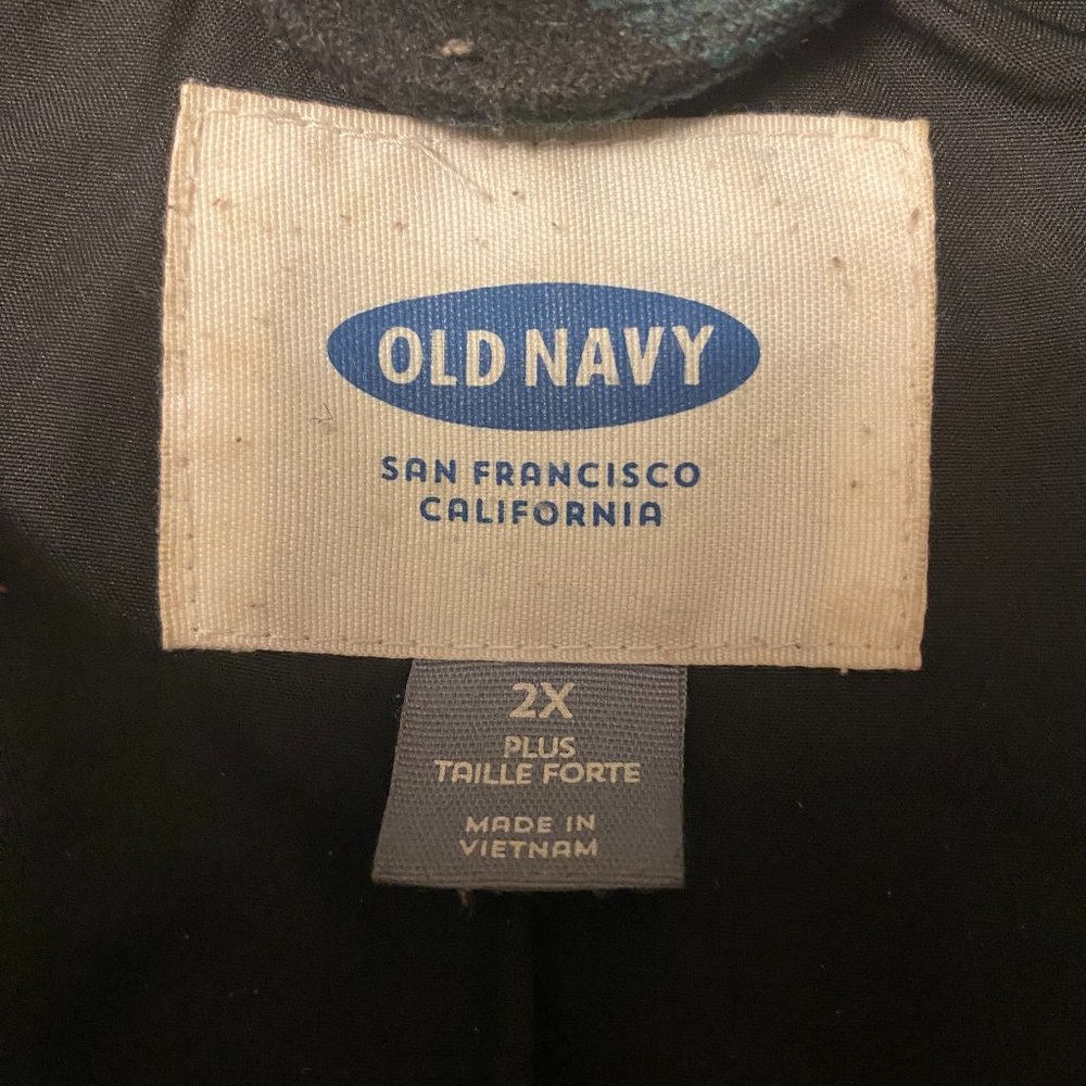 Old Navy Wool Blend Plaid P-Coat - Picture 8 of 12